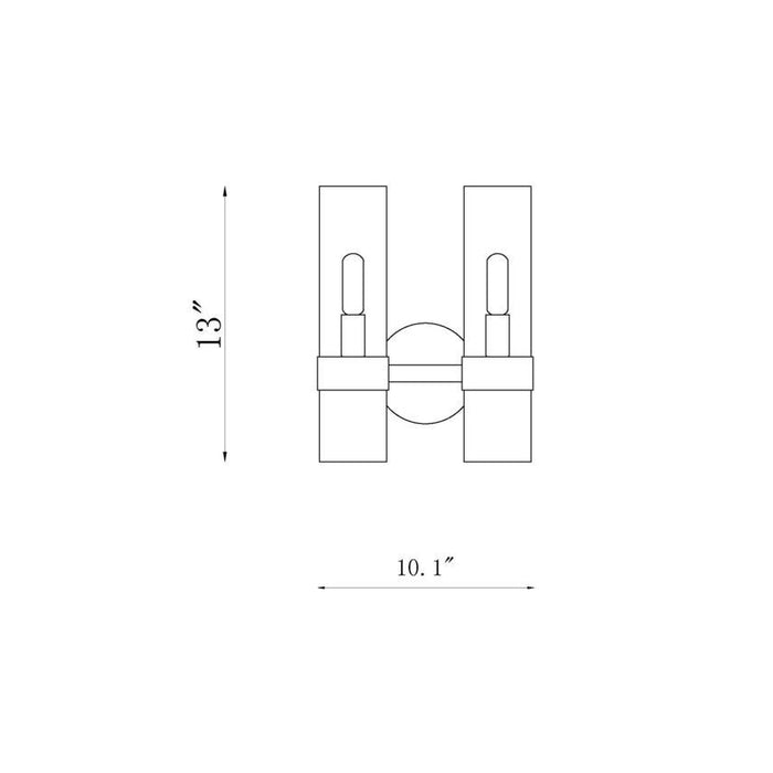 Z-Lite Datus Rubbed Brass Wall Sconce 4008-2S-RB | theLightShop