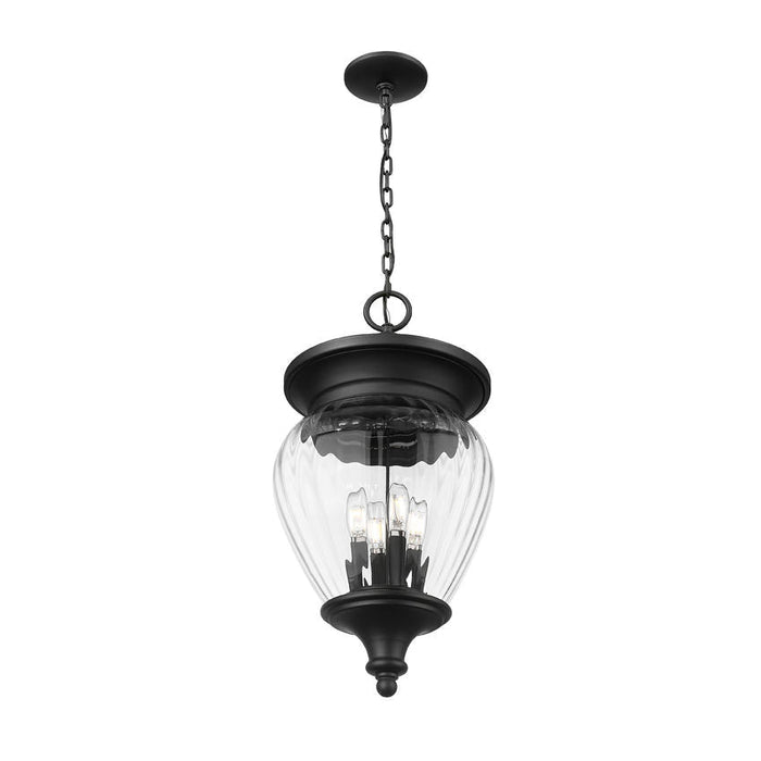 Z-Lite Davina Outdoor Pendant Black 4 Light 5016CHB-BK | theLightShop