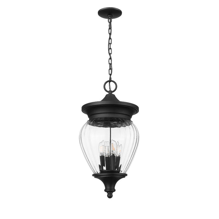 Z-Lite Davina Outdoor Pendant Black 4 Light 5016CHB-BK | theLightShop