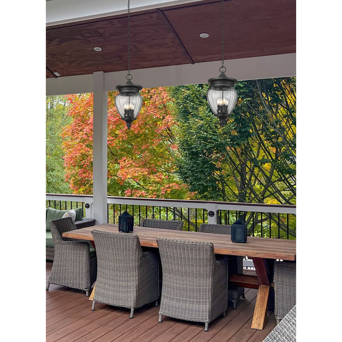 Z-Lite Davina Outdoor Pendant Black 4 Light 5016CHB-BK | theLightShop