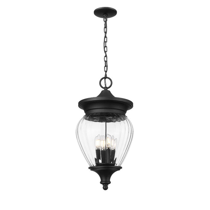 Z-Lite Davina Outdoor Pendant Black 4 Light 5016CHB-BK | theLightShop