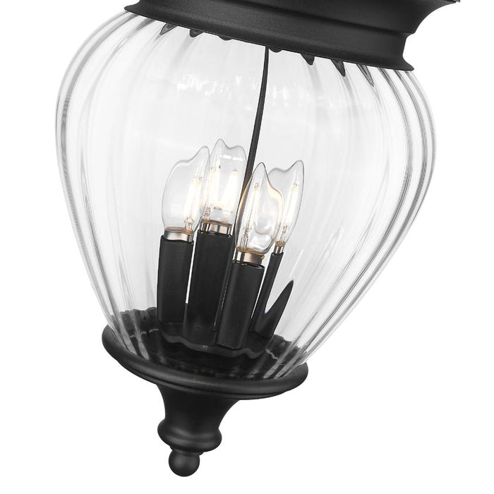 Z-Lite Davina Outdoor Pendant Black 4 Light 5016CHB-BK | theLightShop