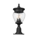 Z-Lite Davina Outdoor Pier Mounted Fixture Black 3 Light 5016PHMR-533PM-BK | theLightShop