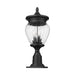 Z-Lite Davina Outdoor Pier Mounted Fixture Black 3 Light 5016PHMR-533PM-BK | theLightShop