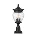 Z-Lite Davina Outdoor Pier Mounted Fixture Black 3 Light 5016PHMR-533PM-BK | theLightShop