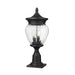 Z-Lite Davina Outdoor Pier Mounted Fixture Black 3 Light 5016PHMR-533PM-BK | theLightShop