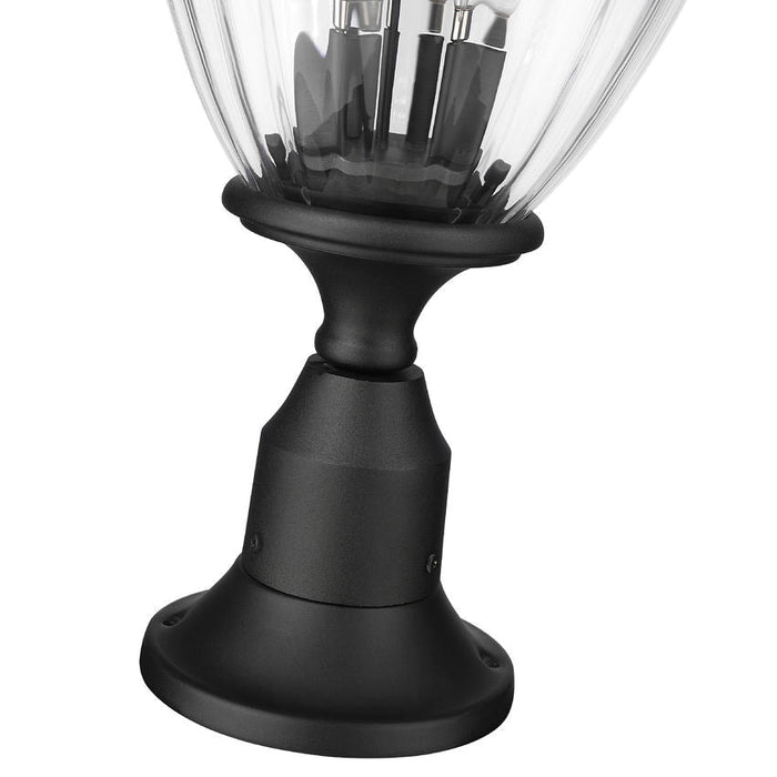 Z-Lite Davina Outdoor Pier Mounted Fixture Black 3 Light 5016PHMR-553PM-BK | theLightShop