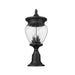Z-Lite Davina Outdoor Pier Mounted Fixture Black 3 Light 5016PHMR-553PM-BK | theLightShop