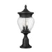 Z-Lite Davina Outdoor Pier Mounted Fixture Black 3 Light 5016PHMR-553PM-BK | theLightShop