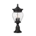 Z-Lite Davina Outdoor Pier Mounted Fixture Black 3 Light 5016PHMR-553PM-BK | theLightShop