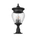 Z-Lite Davina Outdoor Pier Mounted Fixture Black 4 Light 5016PHBR-533PM-BK | theLightShop
