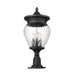 Z-Lite Davina Outdoor Pier Mounted Fixture Black 4 Light 5016PHBR-533PM-BK | theLightShop