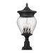 Z-Lite Davina Outdoor Pier Mounted Fixture Black 4 Light 5016PHBR-533PM-BK | theLightShop