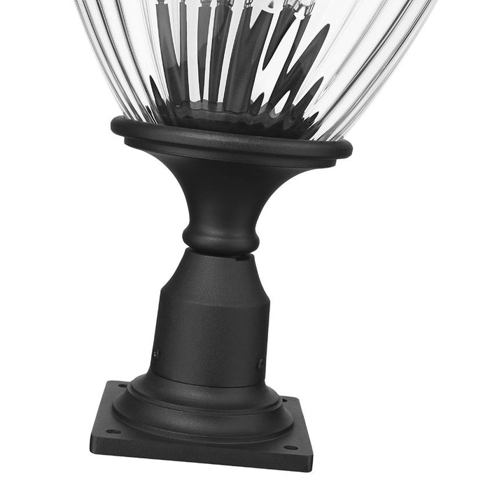 Z-Lite Davina Outdoor Pier Mounted Fixture Black 4 Light 5016PHBR-533PM-BK | theLightShop