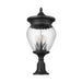 Z-Lite Davina Outdoor Pier Mounted Fixture Black 4 Light 5016PHBR-553PM-BK | theLightShop