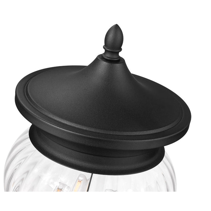 Z-Lite Davina Outdoor Pier Mounted Fixture Black 4 Light 5016PHBR-553PM-BK | theLightShop