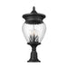 Z-Lite Davina Outdoor Pier Mounted Fixture Black 4 Light 5016PHBR-553PM-BK | theLightShop