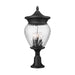 Z-Lite Davina Outdoor Pier Mounted Fixture Black 4 Light 5016PHBR-553PM-BK | theLightShop