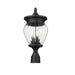 Z-Lite Davina Outdoor Post Mount Fixture Black 3 Light 5016PHMR-BK | theLightShop