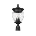 Z-Lite Davina Outdoor Post Mount Fixture Black 3 Light 5016PHMR-BK | theLightShop
