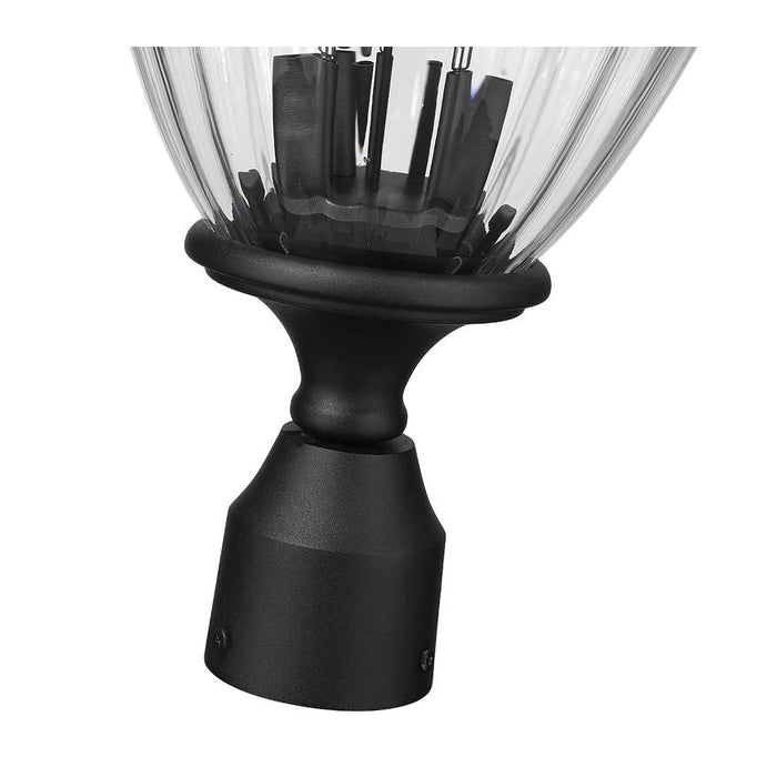Z-Lite Davina Outdoor Post Mount Fixture Black 3 Light 5016PHMR-BK | theLightShop