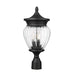 Z-Lite Davina Outdoor Post Mount Fixture Black 3 Light 5016PHMR-BK | theLightShop