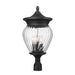 Z-Lite Davina Outdoor Post Mount Fixture Black 4 Light 5016PHBR-BK | theLightShop