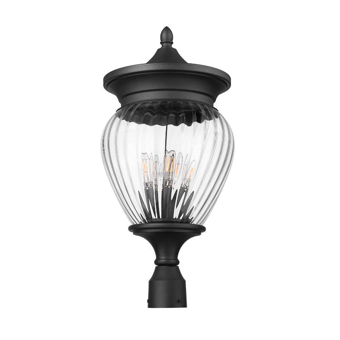 Z-Lite Davina Outdoor Post Mount Fixture Black 4 Light 5016PHBR-BK | theLightShop