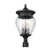 Z-Lite Davina Outdoor Post Mount Fixture Black 4 Light 5016PHBR-BK | theLightShop