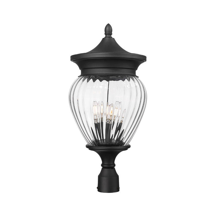 Z-Lite Davina Outdoor Post Mount Fixture Black 4 Light 5016PHBR-BK | theLightShop