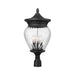 Z-Lite Davina Outdoor Post Mount Fixture Black 4 Light 5016PHBR-BK | theLightShop