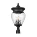 Z-Lite Davina Outdoor Post Mount Fixture Black 4 Light 5016PHBR-BK | theLightShop