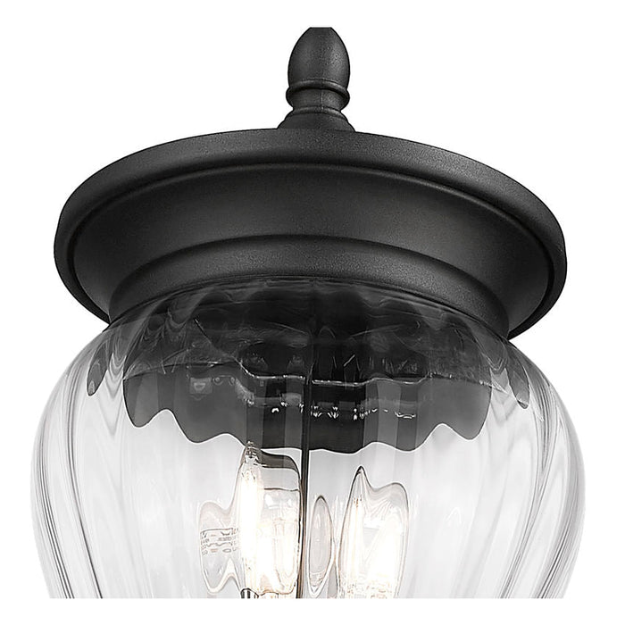 Z-Lite Davina Outdoor Post Mounted Fixture Black 3 Light 5016PHMR-5012P-BK | theLightShop