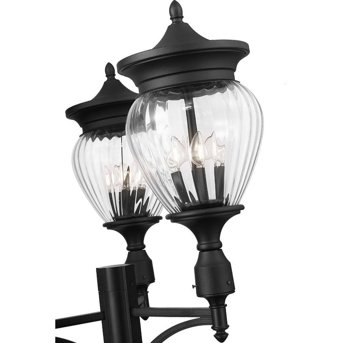 Z-Lite Davina Outdoor Post Mounted Fixture Black 4 Light 5016PHBR-3-564P-BK | theLightShop