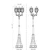 Z-Lite Davina Outdoor Post Mounted Fixture Black 4 Light 5016PHBR-3-564P-BK | theLightShop