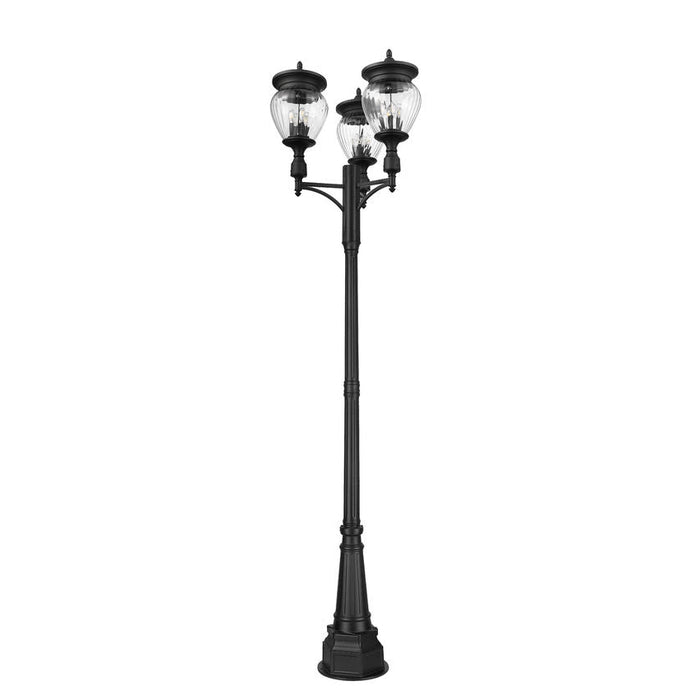 Z-Lite Davina Outdoor Post Mounted Fixture Black 4 Light 5016PHBR-3-564P-BK | theLightShop