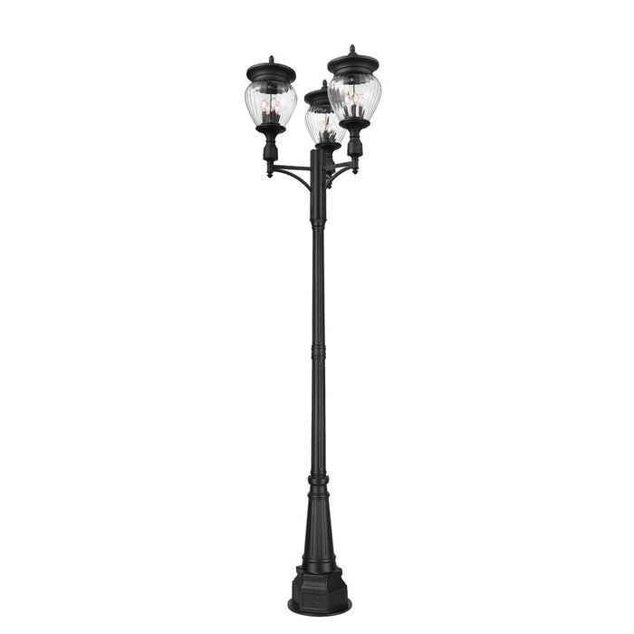 Z-Lite Davina Outdoor Post Mounted Fixture Black 4 Light 5016PHBR-3-564P-BK | theLightShop