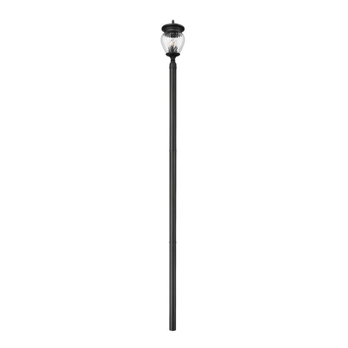 Z-Lite Davina Outdoor Post Mounted Fixture Black 4 Light 5016PHBR-5009P120-BK | theLightShop