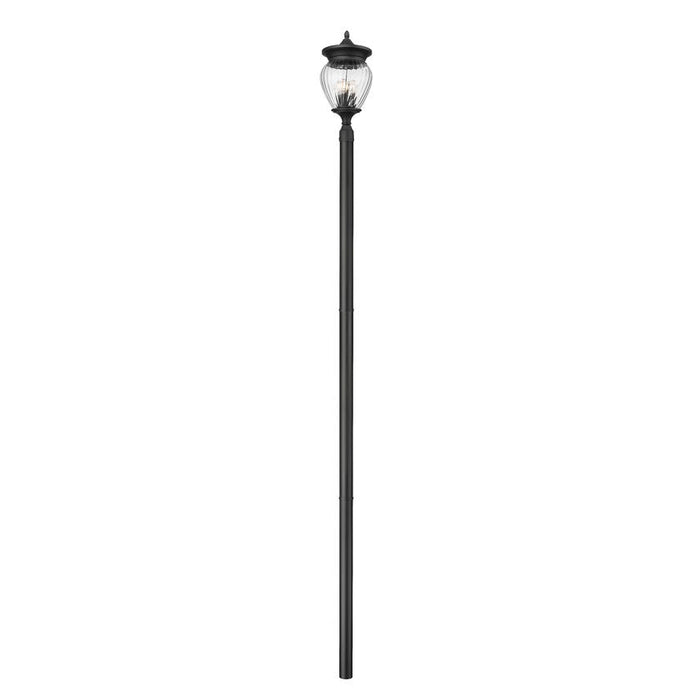 Z-Lite Davina Outdoor Post Mounted Fixture Black 4 Light 5016PHBR-5009P120-BK | theLightShop