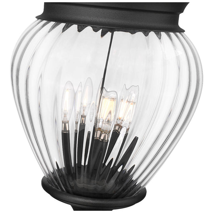 Z-Lite Davina Outdoor Post Mounted Fixture Black 4 Light 5016PHBR-5009P120-BK | theLightShop