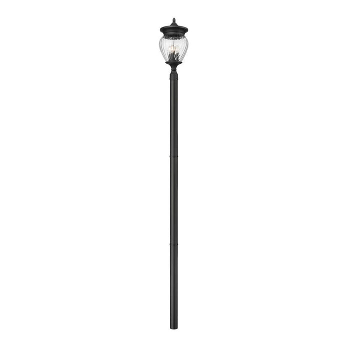 Z-Lite Davina Outdoor Post Mounted Fixture Black 4 Light 5016PHBR-5009P96-BK | theLightShop