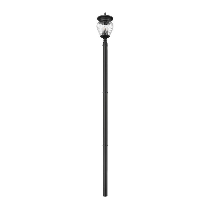 Z-Lite Davina Outdoor Post Mounted Fixture Black 4 Light 5016PHBR-5009P96-BK | theLightShop