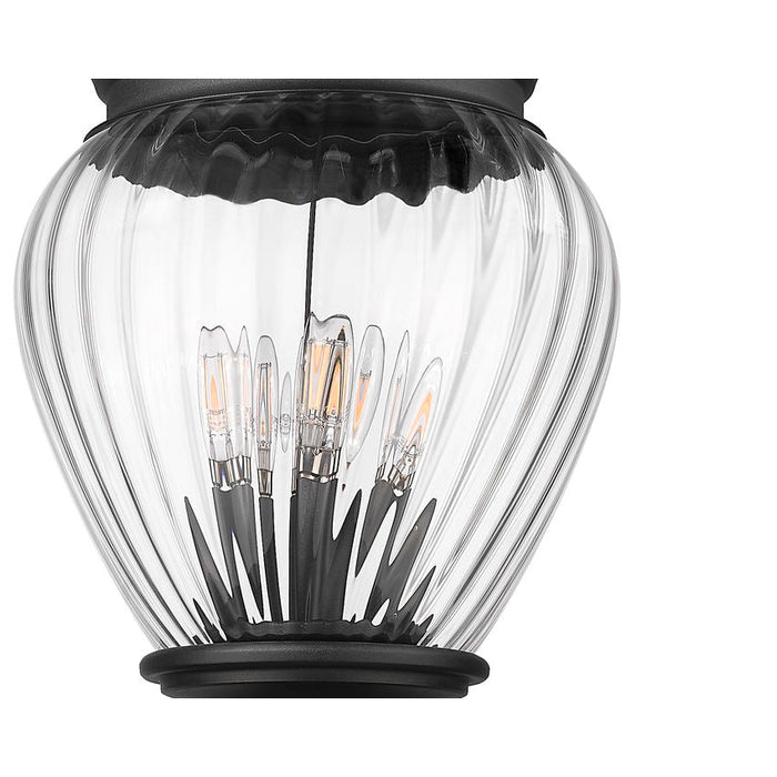 Z-Lite Davina Outdoor Post Mounted Fixture Black 4 Light 5016PHBR-5011P-BK | theLightShop