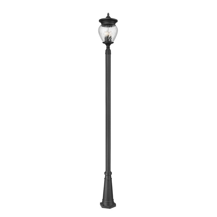 Z-Lite Davina Outdoor Post Mounted Fixture Black 4 Light 5016PHBR-519P-BK | theLightShop