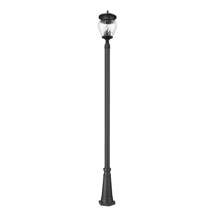 Z-Lite Davina Outdoor Post Mounted Fixture Black 4 Light 5016PHBR-519P-BK | theLightShop