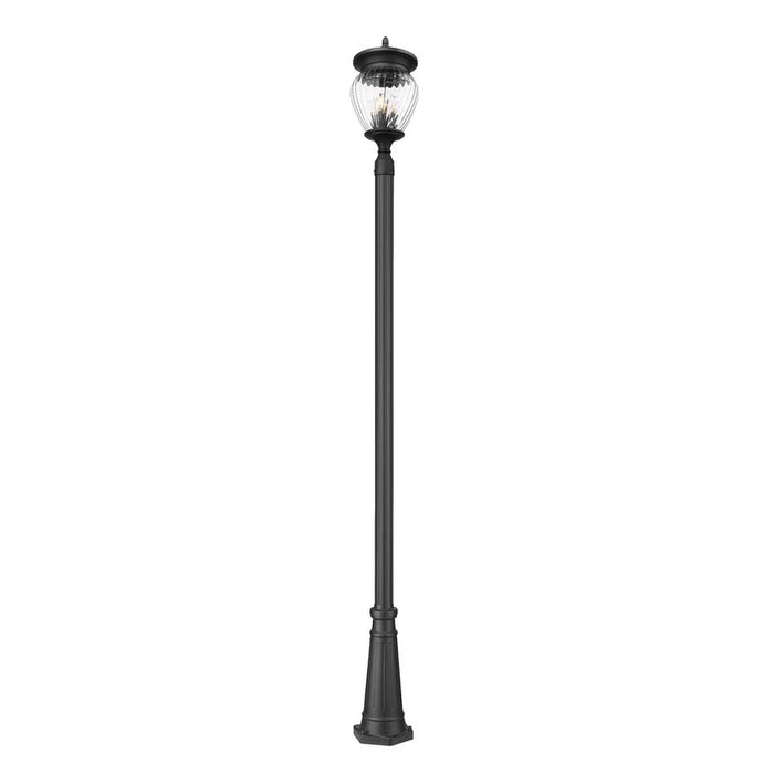 Z-Lite Davina Outdoor Post Mounted Fixture Black 4 Light 5016PHBR-519P-BK | theLightShop