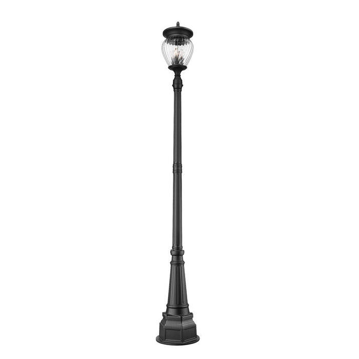 Z-Lite Davina Outdoor Post Mounted Fixture Black 4 Light 5016PHBR-564P-BK | theLightShop