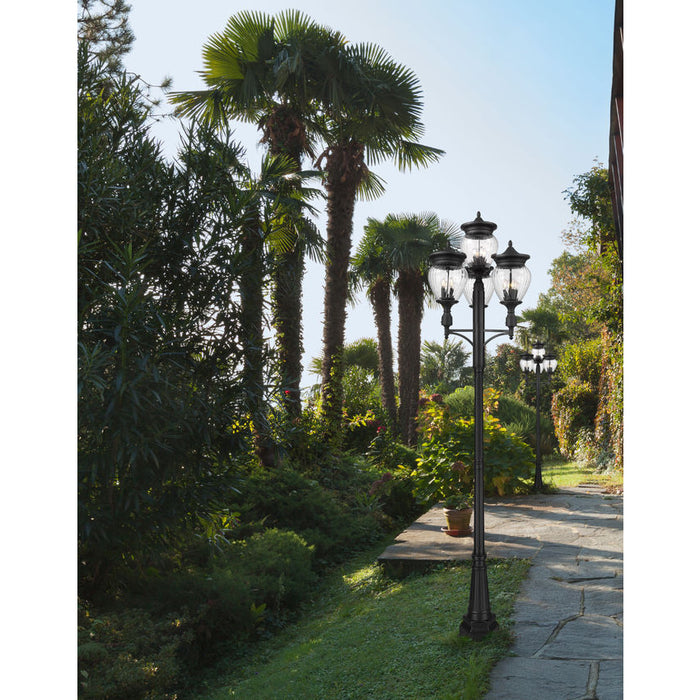Z-Lite Davina Outdoor Post Mounted Fixture Black 4 Light 5016PHBR-4-564P-BK | theLightShop