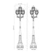 Z-Lite Davina Outdoor Post Mounted Fixture Black 4 Light 5016PHBR-4-564P-BK | theLightShop