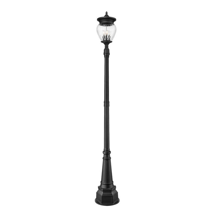 Z-Lite Davina Outdoor Post Mounted Fixture Black 4 Light 5016PHBR-564P-BK | theLightShop